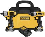 DeWalt DCK210S2 12V Lith-Ion Screwdriver/Impact Combo Kit