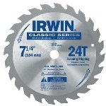 Irwin 25130 Classic Series 7-1/4 24Tooth Carbide Tipped Blade
