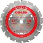 Oshlun SBM-072518 7-1/4 18T Carbide Blade