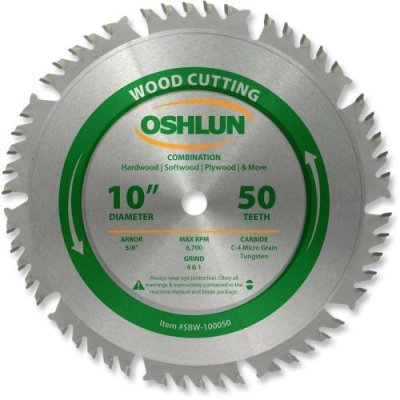 Oshlun SBW-10050 10" 50T Combination Carbide Blade