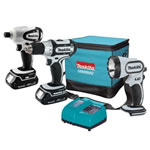 Makita LCT300W 18 Volt Lithium Ion White 3 Piece Combo Kit