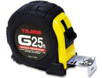 Tajima G25BW 25 ft x 1 in. G-Series Shock Resistant Tape Measure